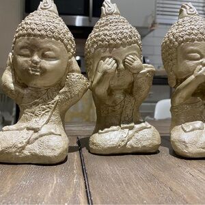 Gold Buddha Figurines Set